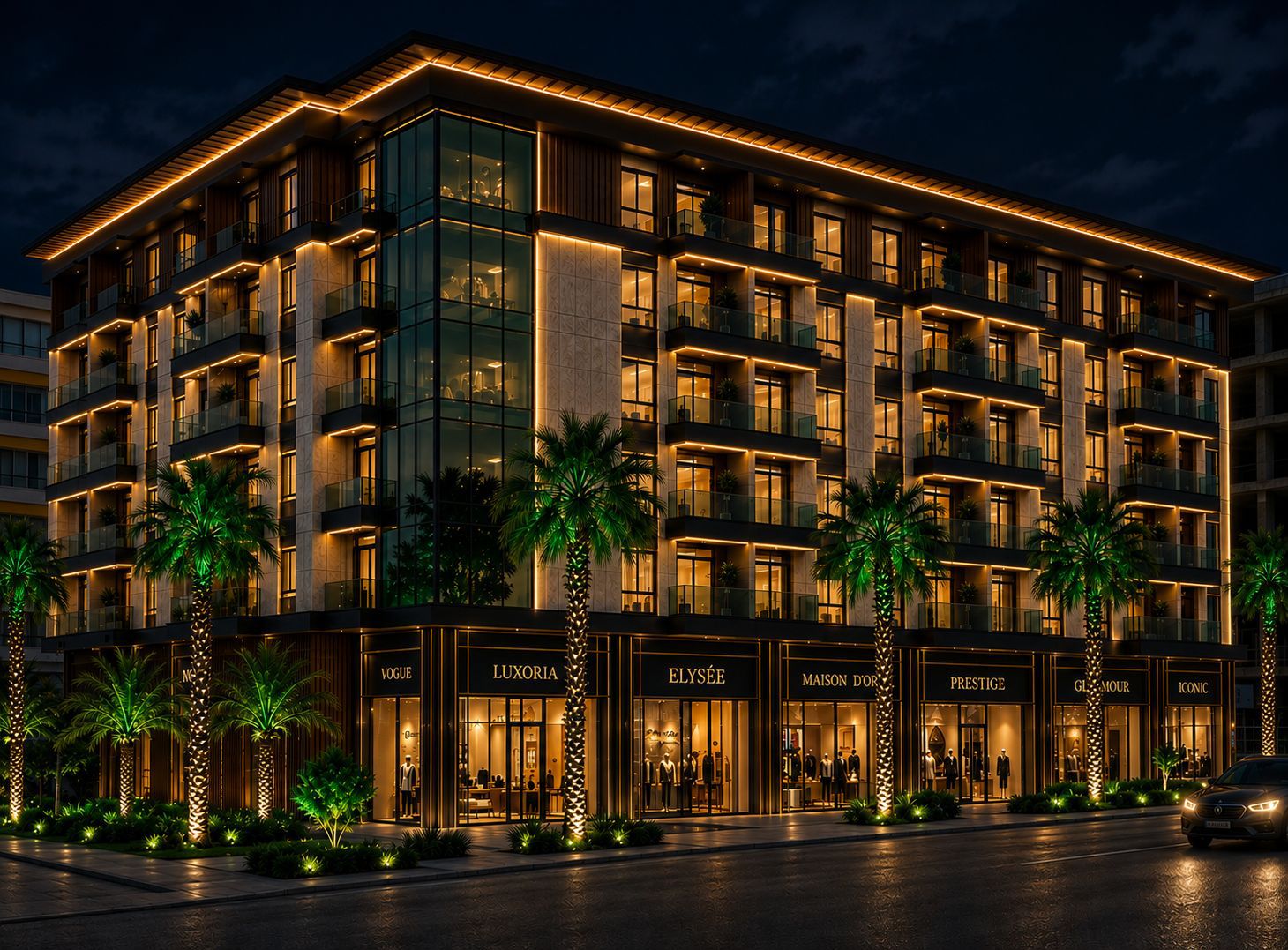 Corner Cadde Residence İstanbul — Silivri, gece görünümü